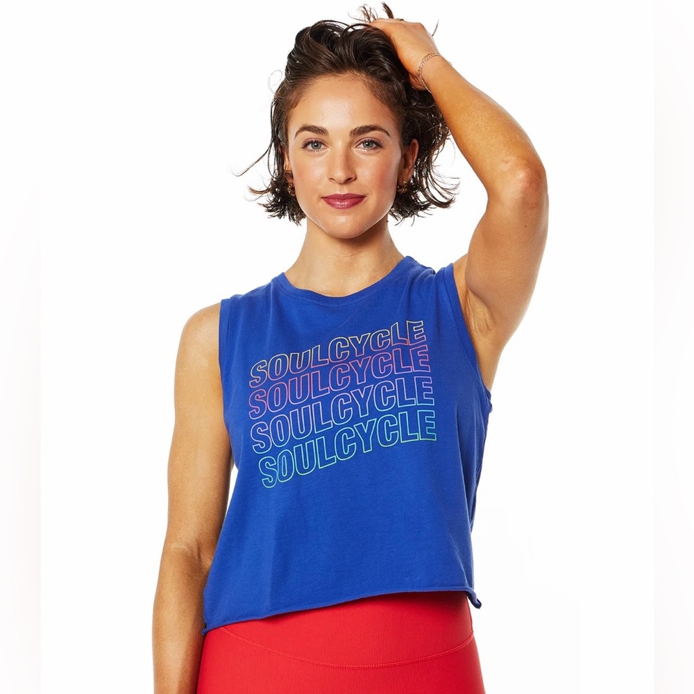 SoulCycle Pride Renee Tank Top Blue - XS - $58 MSRP